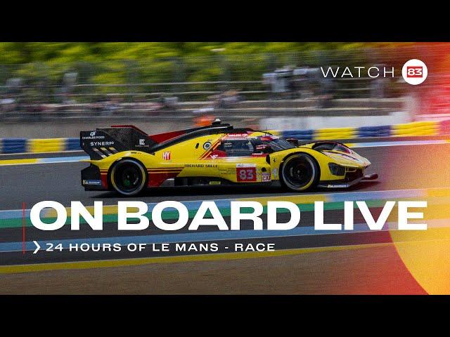 Onboard the #83 LIVE race action at 24H of Le Mans 2024 | Ferrari Hypercar Part 2