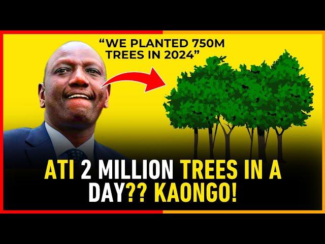 KENYANS LAUGH AT RUTO FOR SAYING HE PLANTED 750 MILLION TREES IN 2024 " KAONGO WACHA MCHEZO!"