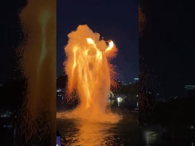 Best fire show on water jet boat in life. We have never seen something like this before