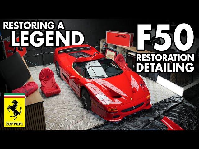 Restoring a Legendary Ferrari F50: Dry Ice Cleaning, Paint Correction & Interior Transformation!