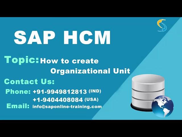 How to create Organizational Unit | SAP HR/HCM Organizational Unit | SAP HCM training +91-9533837156