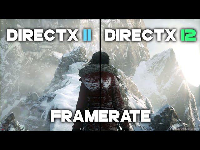 Rise Of The Tomb Raider DirectX 12 vs DirectX 11 | GTX 1070 Frame Rate Comparison