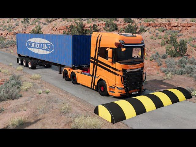 Truck vs Speedbump vs DeepWater vs Potholes vs Spikes- BeamNG.Drive- #beamngdrive