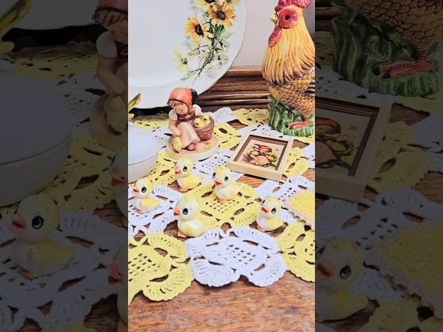 Vintage Easter Decor with Chicks & Ducklings