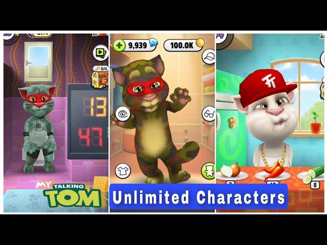 Talking Tom Unlimited Characters | Unlimited Dresses Talking Tom | WONDERFULL CARTOON SS