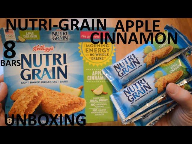 Unboxing Nutri-Grain Apple Cinnamon Soft Baked Breakfast Bars 8 Bar Box