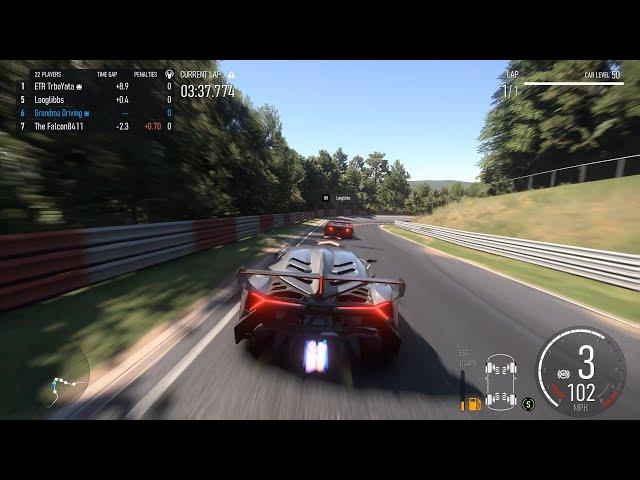 Lamborghini Veneno Revving To 9000rpm in Nordschleife R-Class (Forza Motorsport)