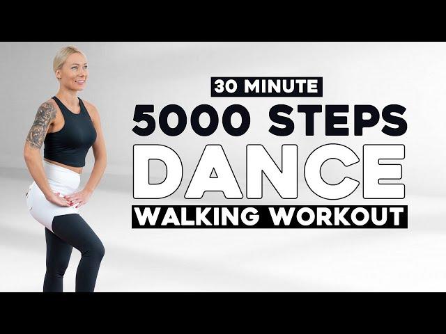 5000 STEPS IN 30 MIN - Walking Cardio Dance Workout to Burn Fat Knee Friendly No Jumping