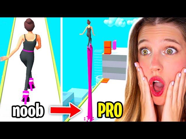 LOS TACONES MÁS LARGOS DEL MUNDO en SIMULADOR DIFÍCIL!!  NOOB vs PRO vs HACKER en High Heels 