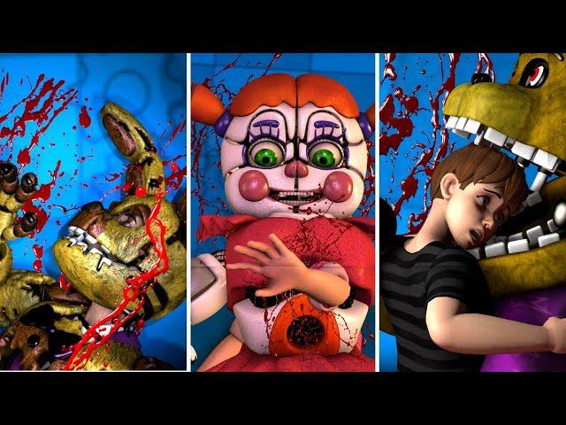 All DEATHS of the Afton Family FNAF Animation