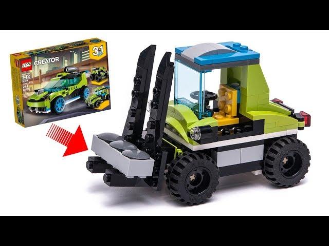 How to make LEGO Forklift moc from Creator 31074 set