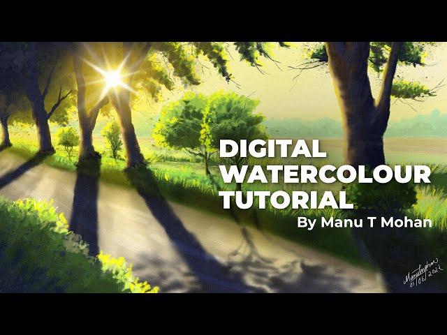 Krita Digital Painting Tutorial 05 — landscape