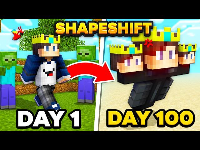 I Survived 100 DAYS in SHAPESHIFTING Minecraft