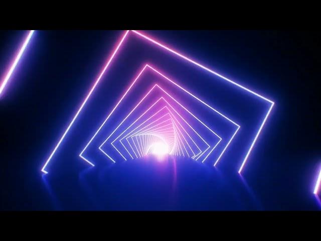 Square Shaped Blue Purple VJ Seamless Loop Tunnel | Animation Background | Video Only (1080 HD)