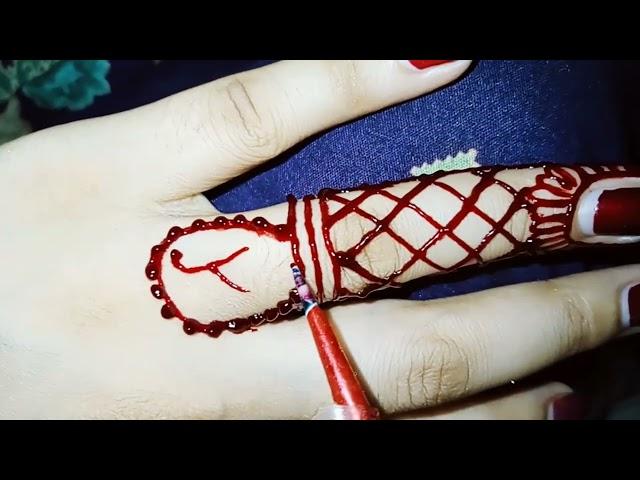 Finger Mehndi Design H alphabetic mehndi design Hamna Fashion Geek