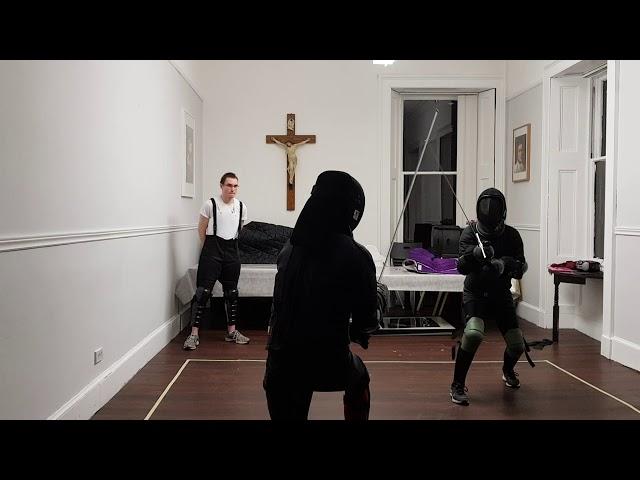 Glasgow HEMA Open 2017 - Longsword - Jamie MacIver vs Claudia Schaffner