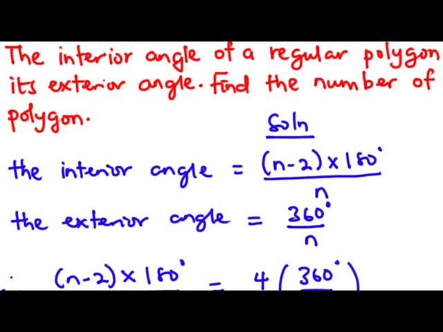 Solve the Interior and Exterior Angles of a Regular Polygon 2 | CORE MATH SHS 1