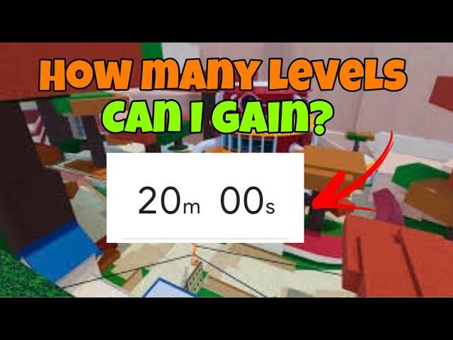 HOW MANY LEVELS CAN I *GAIN* IN 20 MINUTES? (Shindo Life 2)