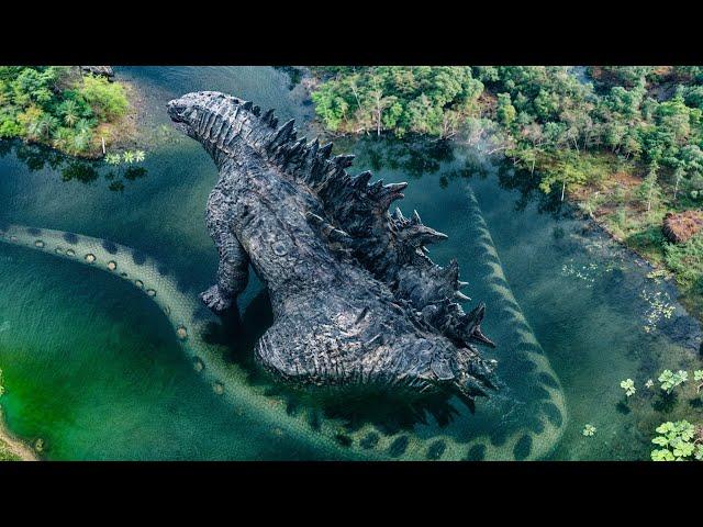 Titanoboa Eats T-Rex Godzilla Enters Scene Enhanced