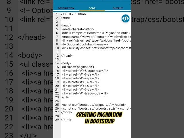 Creating pagination in Bootstrap @ctutorialbynaziasohail