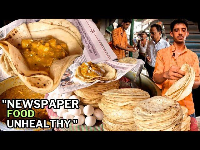 Sealdah Sisir Market Viral Raju Da Response to Newspaper Use! Paratha Sabji Street Food