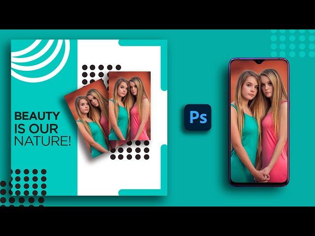 Adobe Photoshop Tutorials: Beauty Social Media Post Design With Lets Design Together