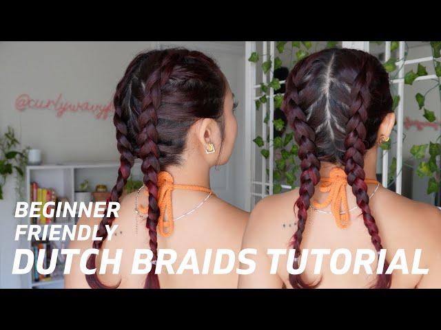 HOW TO DUTCH BRAID YOUR OWN HAIR - Full step by step tutorial for BEGINNERS