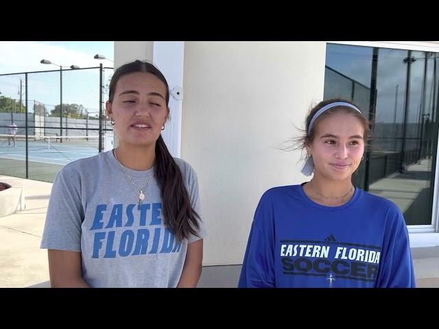 Women’s tennis players Helena Jokanovic and Luisa Renovales