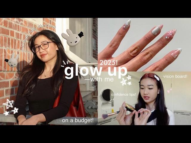 GLOW UP VLOG  korean skincare, hair transformation, cute nails, life reset, makeup (on a BUDGET!)