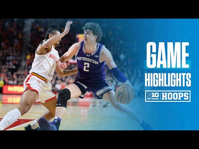 Northwestern at Maryland | Highlights | Big Ten Men's Basketball | 03/08/2025