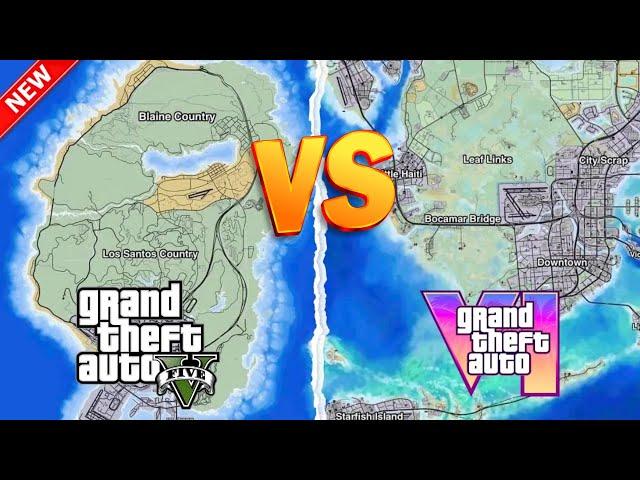 A Detailed Comparison Of The GTA 6 and GTA 5 Maps! (2025 Map Preview)