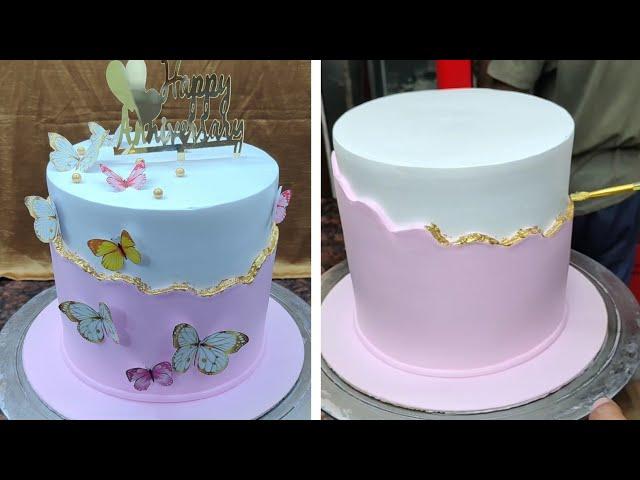 Fault Line Cake Tutorial | 2 Kg Cake Butterfly Theme Cake Design