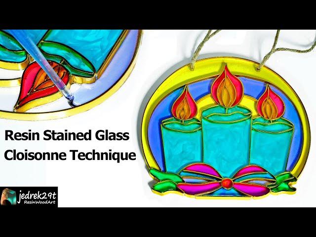 Cloisonne. Epoxy Resin Stained Glass / RESIN ART