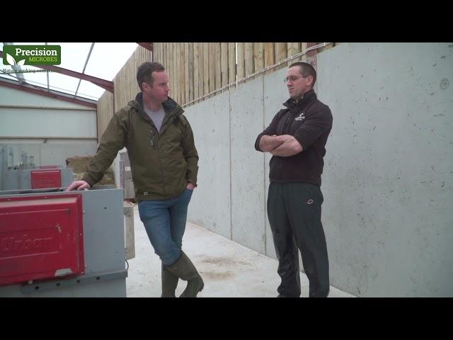 Discussing antibiotic reduction and calf health using Precision Microbes with vet Eammon O Connell