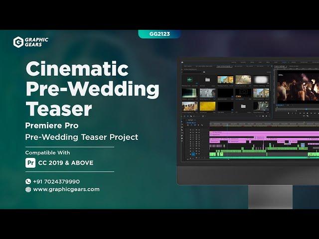 Pre-Wedding Teaser Premiere Pro Project - Cinematic Pre-Wedding Teaser Project - GG2123