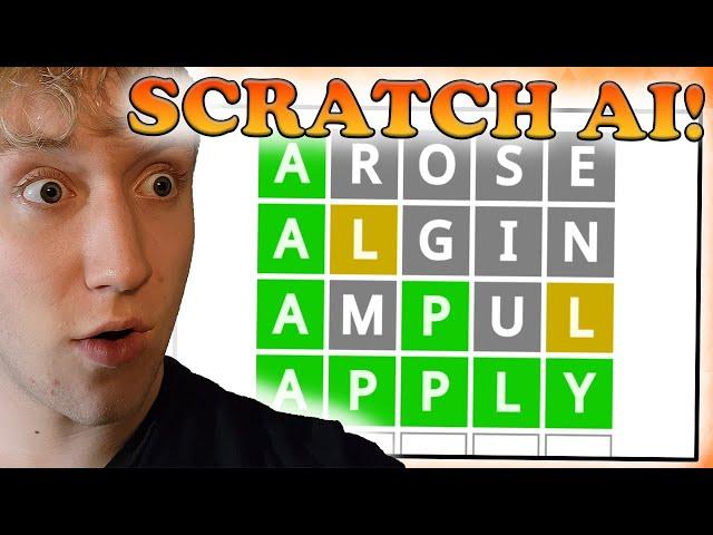 SCRATCH AI Learns To Quickly Beat WORDLE!!!