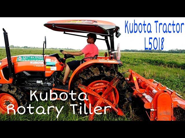 KUBOTA TRACTOR L5018 KUBOTA ROTARY TILLER-2020 PHILIPPINES||RICE FARMING