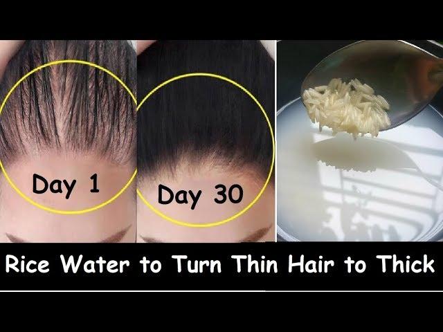 Apply Rice Water Daily & Turn Thin Hair to Thick Hair in 30 Days - Double Hair Growth & Long Hair