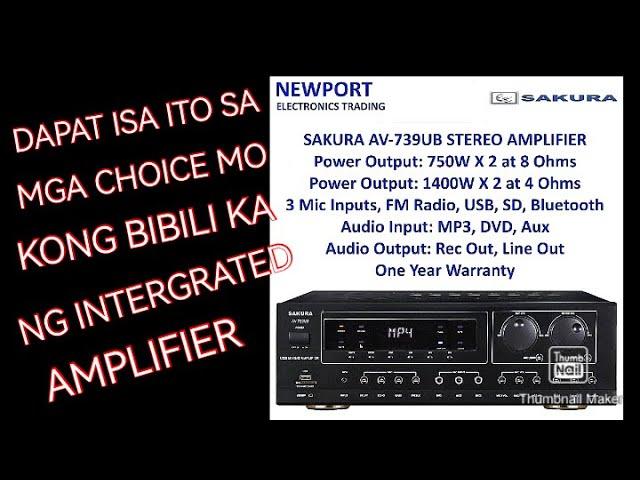 SAKURA AV-739UB INTERGRATED AMPLIFIER