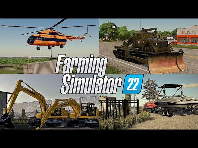 30 OF THE BEST MODS LAST WEEK | HELICOPTER | FISHING BOAT | BUILDABLE BRIDGE - Farming Simulator 22