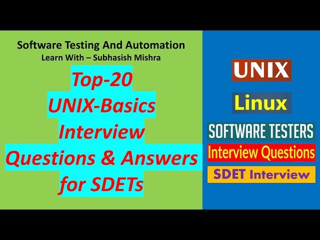 Top 20 UNIX Basics Interview Questions and Answers for Software Testing professionals