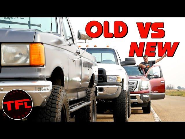 Surprising Result! Can a New Half-ton Gas Truck Out-tow an Old Diesel HD Pickup? Let's Find Out!