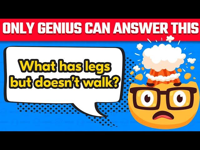 ONLY GENIUS CAN ANSWER THIS - 25 TRICKY RIDDLES  | Riddles Quiz