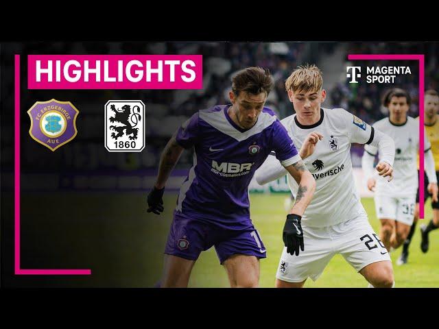 FC Erzgebirge Aue - TSV 1860 München | Highlights 3. Liga | MAGENTA SPORT