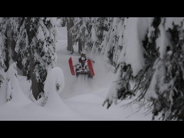 Smashed skidoo and Afternoon rally at the Boulder Cabin