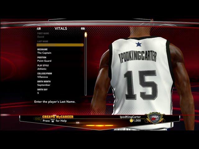 NBA 2K13 MyCAREER - The Creation of David IpodKingCarter Feat. Athletic PG "Mr. Break Yo Ankles"