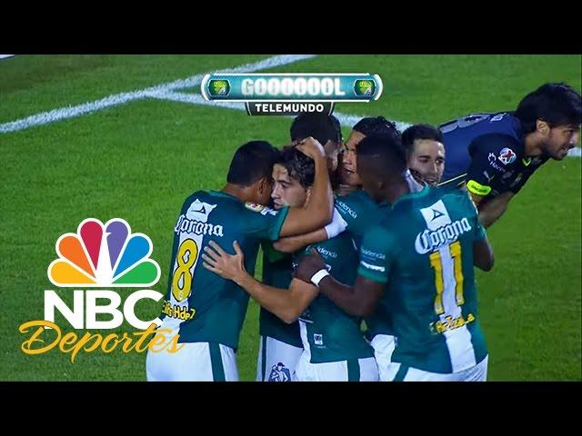 Gol de Matías Britos - León 2-0 Santos | Fútbol Estelar | NBC Deportes