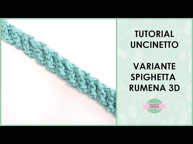 Tutorial variante spighetta rumena uncinetto |manico borsa, bracciale| Uncinetto d'Argento