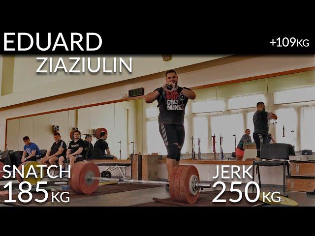 Eduard Ziaziulin (BLR) | Snatch 185kg & 250 Jerk | Training Session