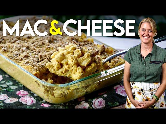 CREAMY Plant-Based Baked Mac & Cheese for THE HOLIDAYS!